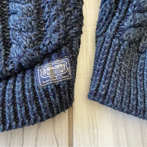 Ralph Lauren Denim & Supply knit zip up sweater. EUC like new - Picture 2 of 4